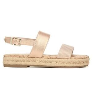 Circus By Sam Edelman Ani Espadrille Sandals Rose Gold Leather Size 6